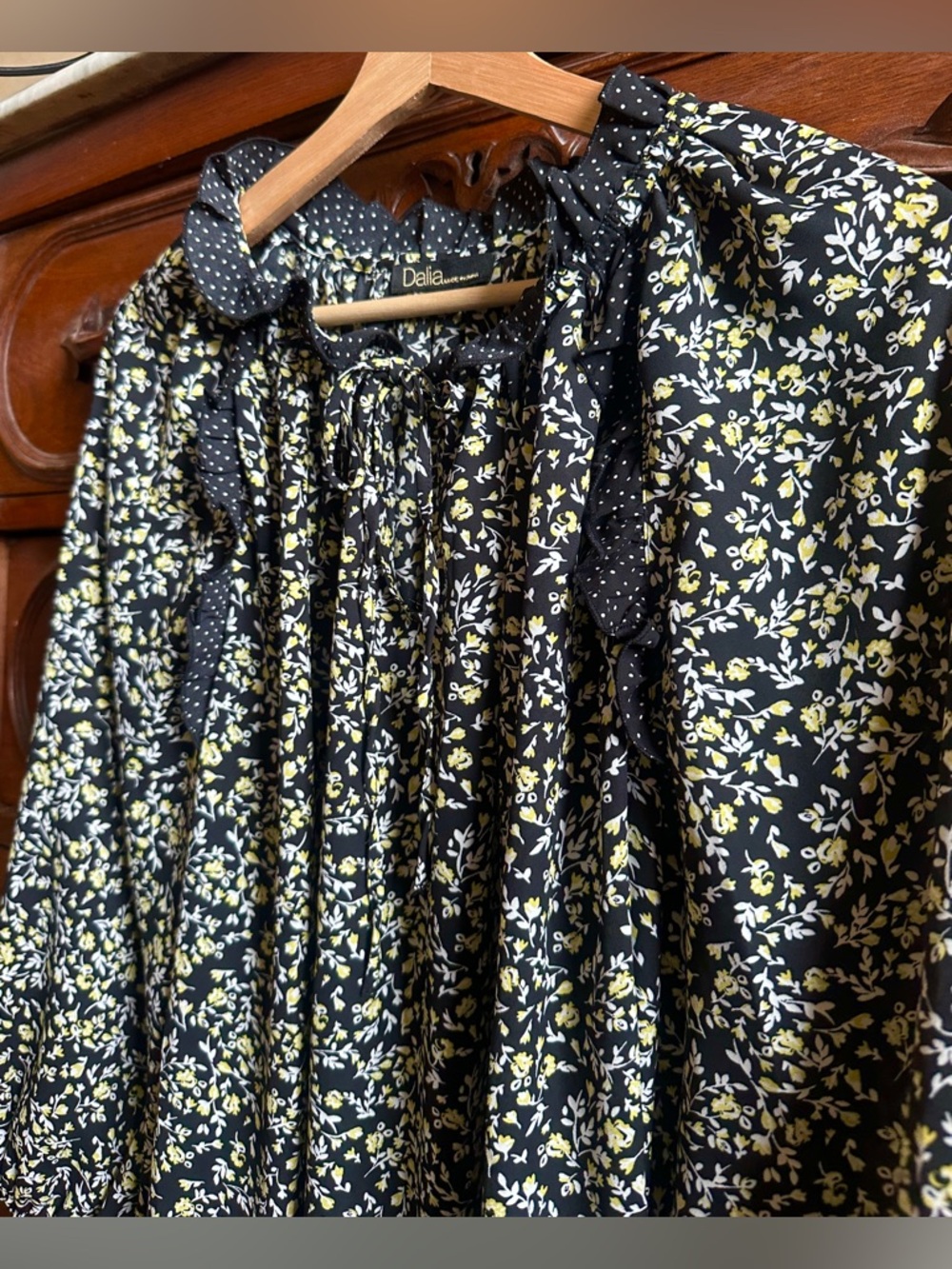 Dalia floral peasant top - Picture 3 of 8